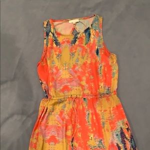 Maxi dress with a fun neon pattern